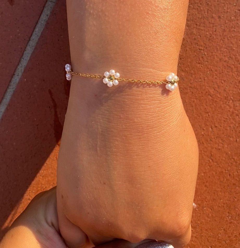Bracciale margherite in acciaio