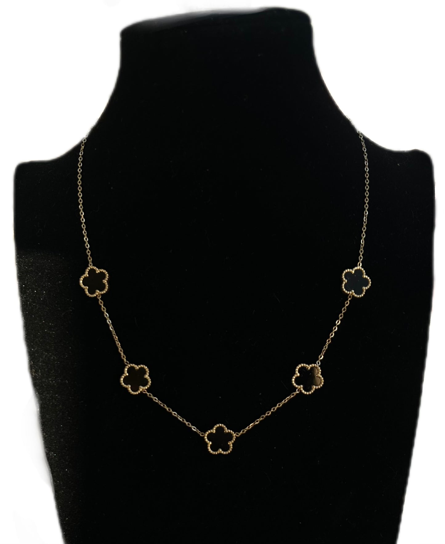 Collana fiori in acciaio