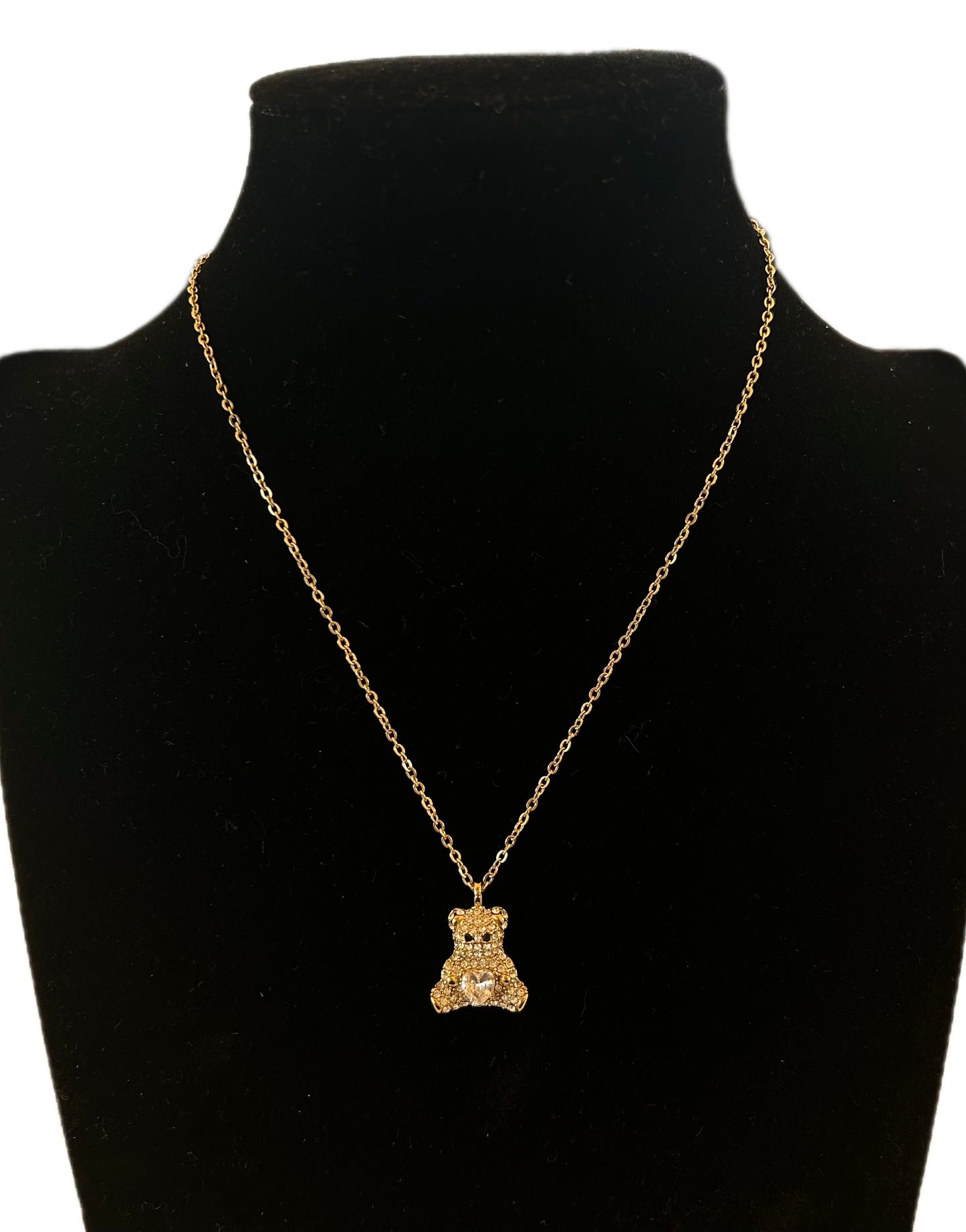 Collana teddy con strass in acciaio