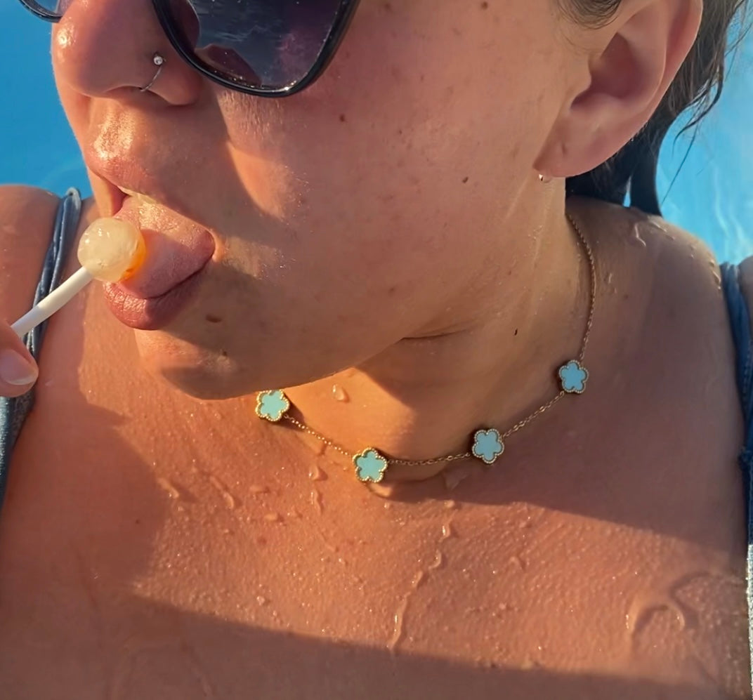 Collana fiori in acciaio
