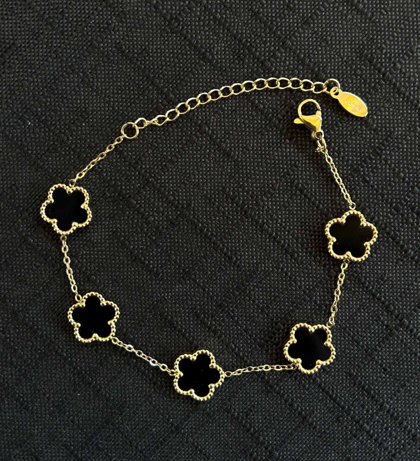 Bracciale fiori in acciaio