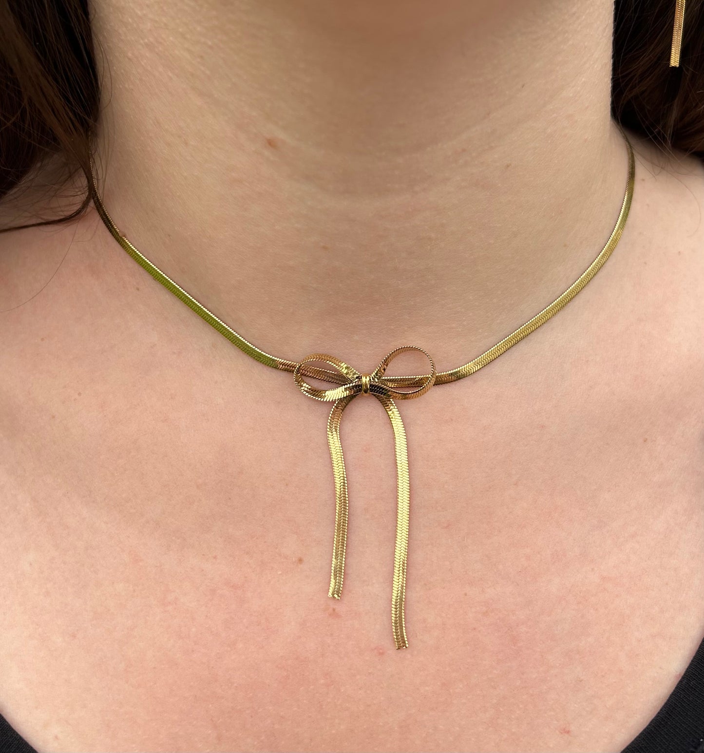 Collana fiocco in acciaio