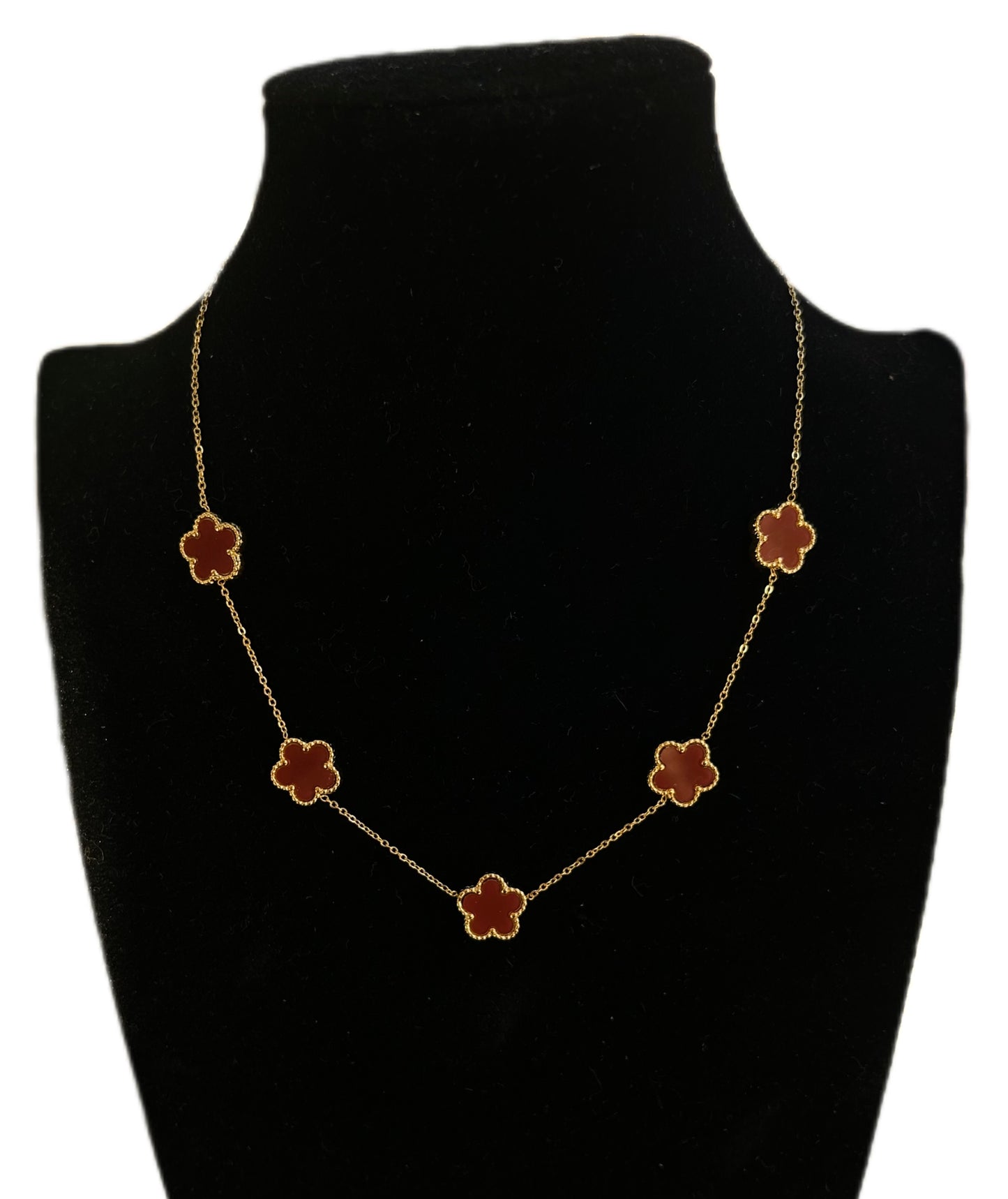 Collana fiori in acciaio