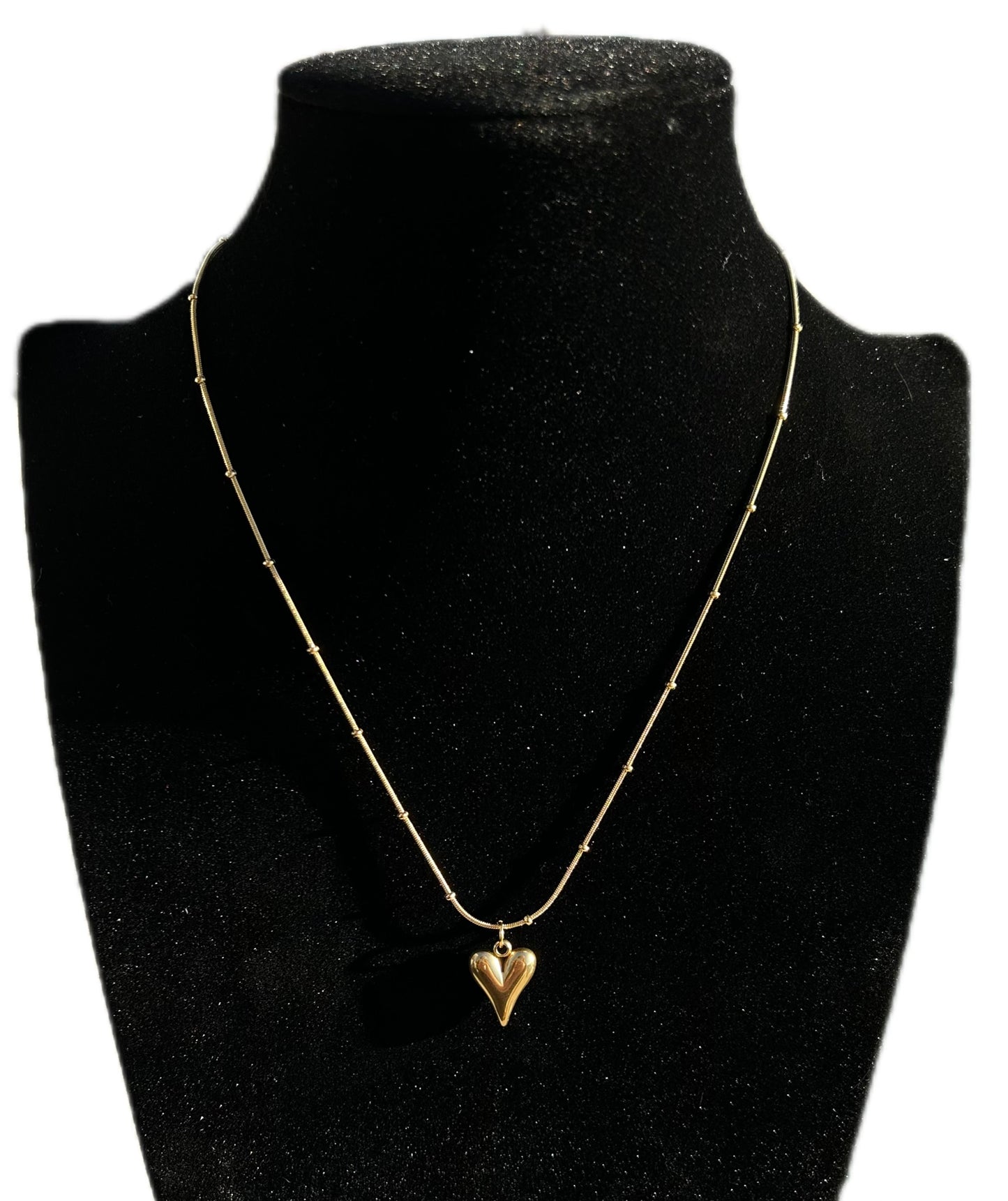 Collana cuore pendente in acciaio