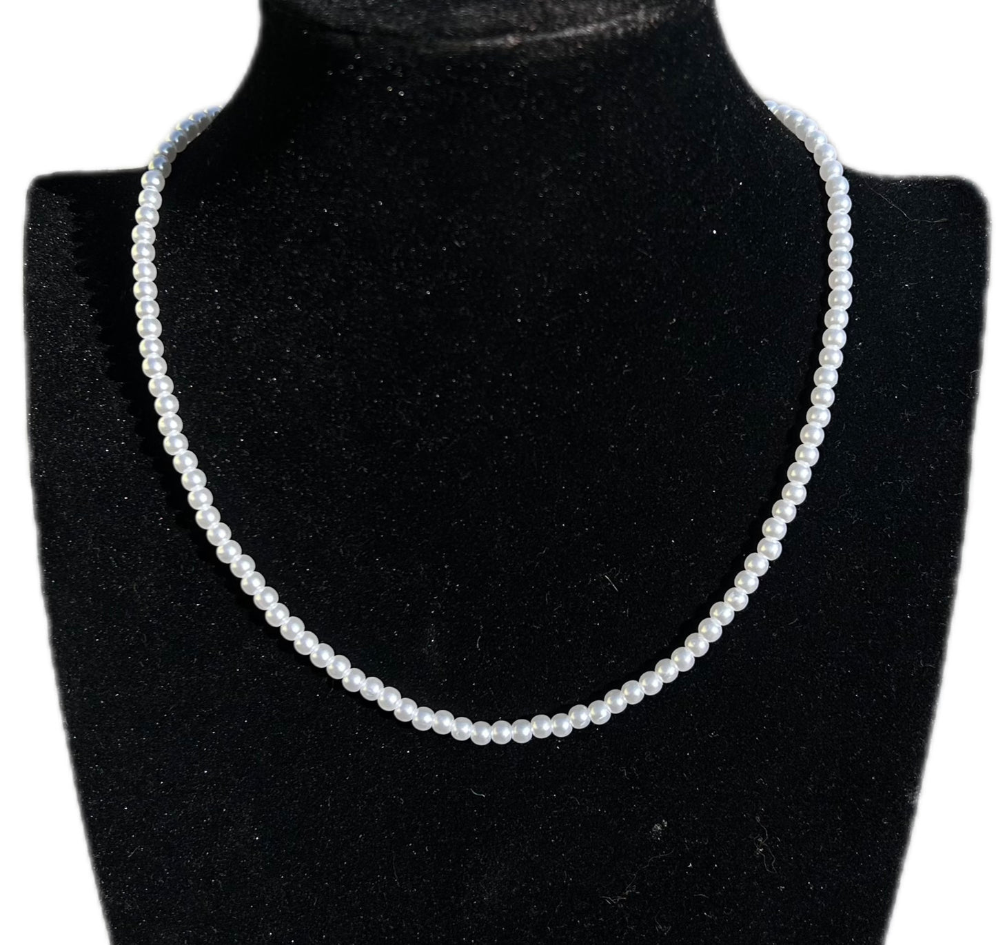 Collana perline in acciaio