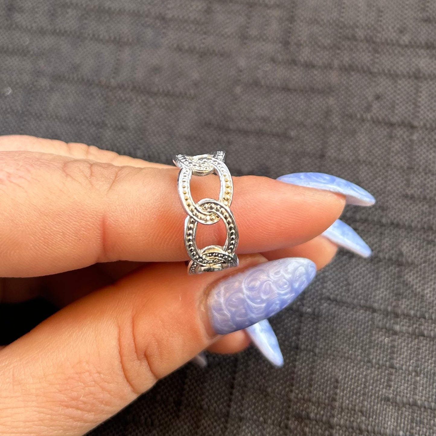 Anello catena in acciaio regolabile