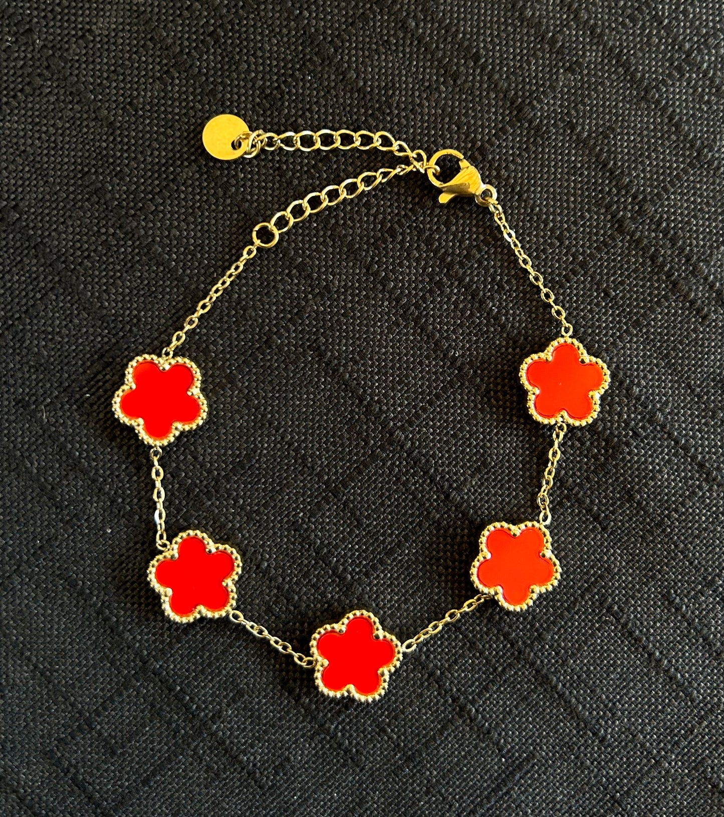 Bracciale fiori in acciaio