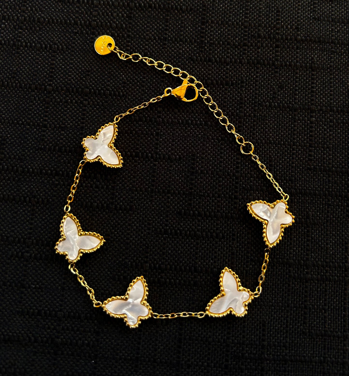 Bracciale con farfalla in acciaio