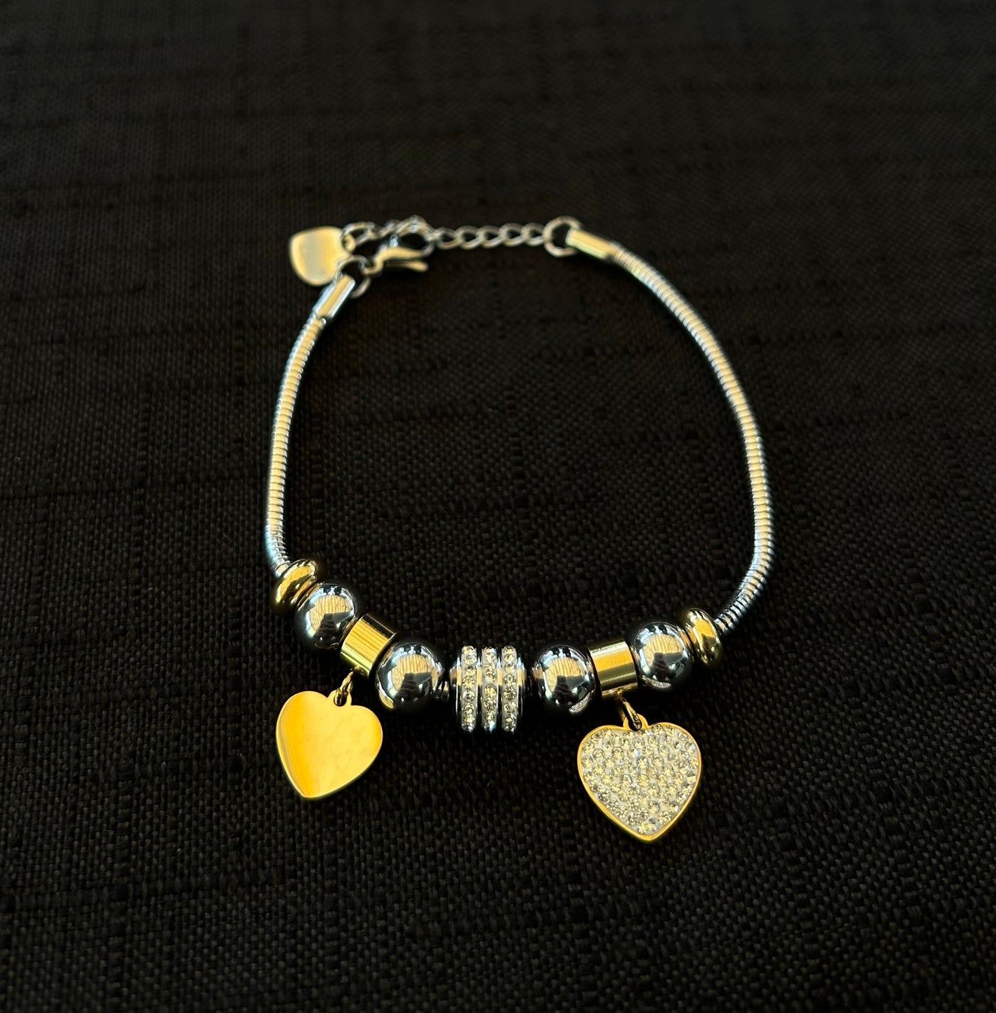 Bracciale charmes in acciaio