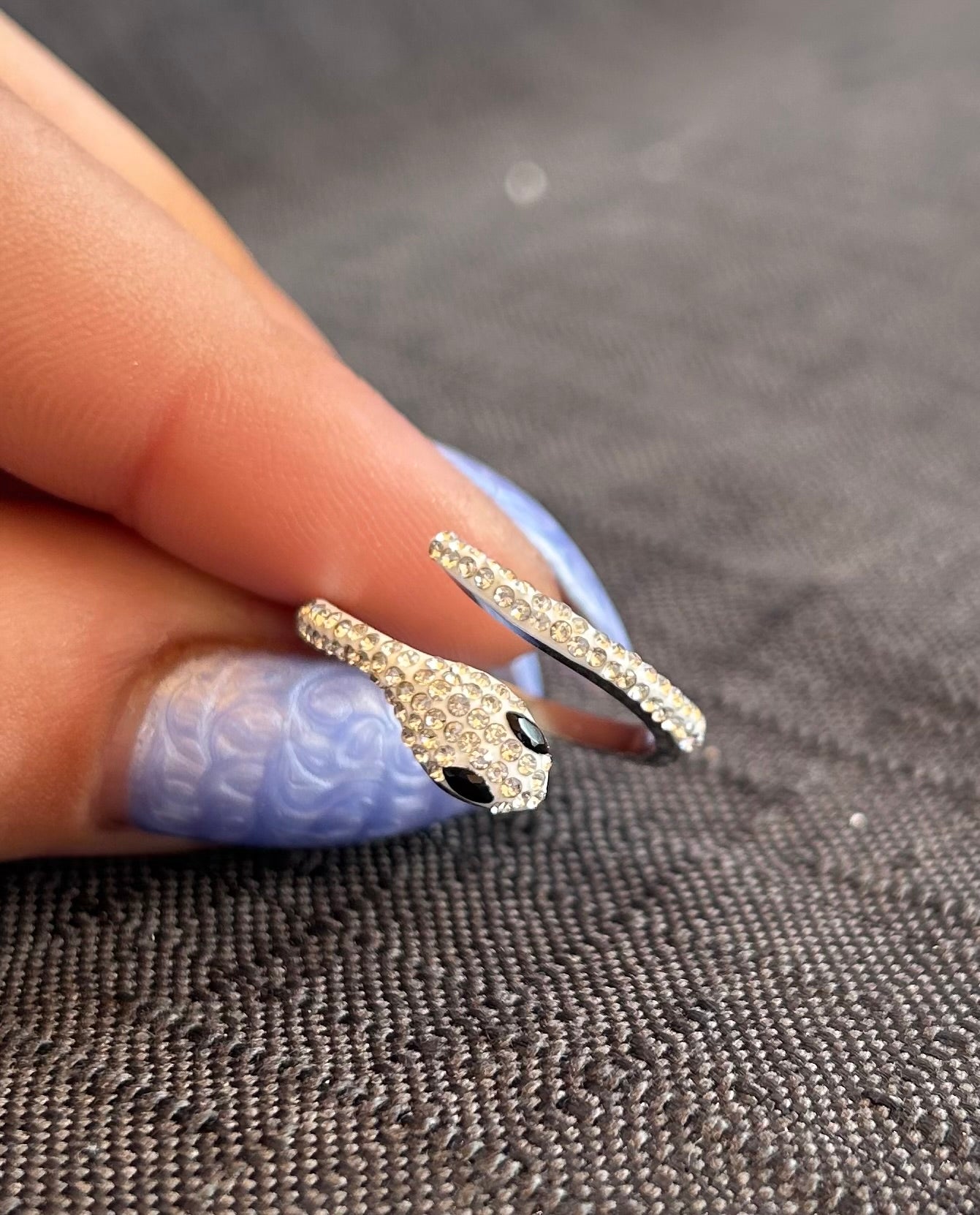 Anello snake in acciaio regolabile