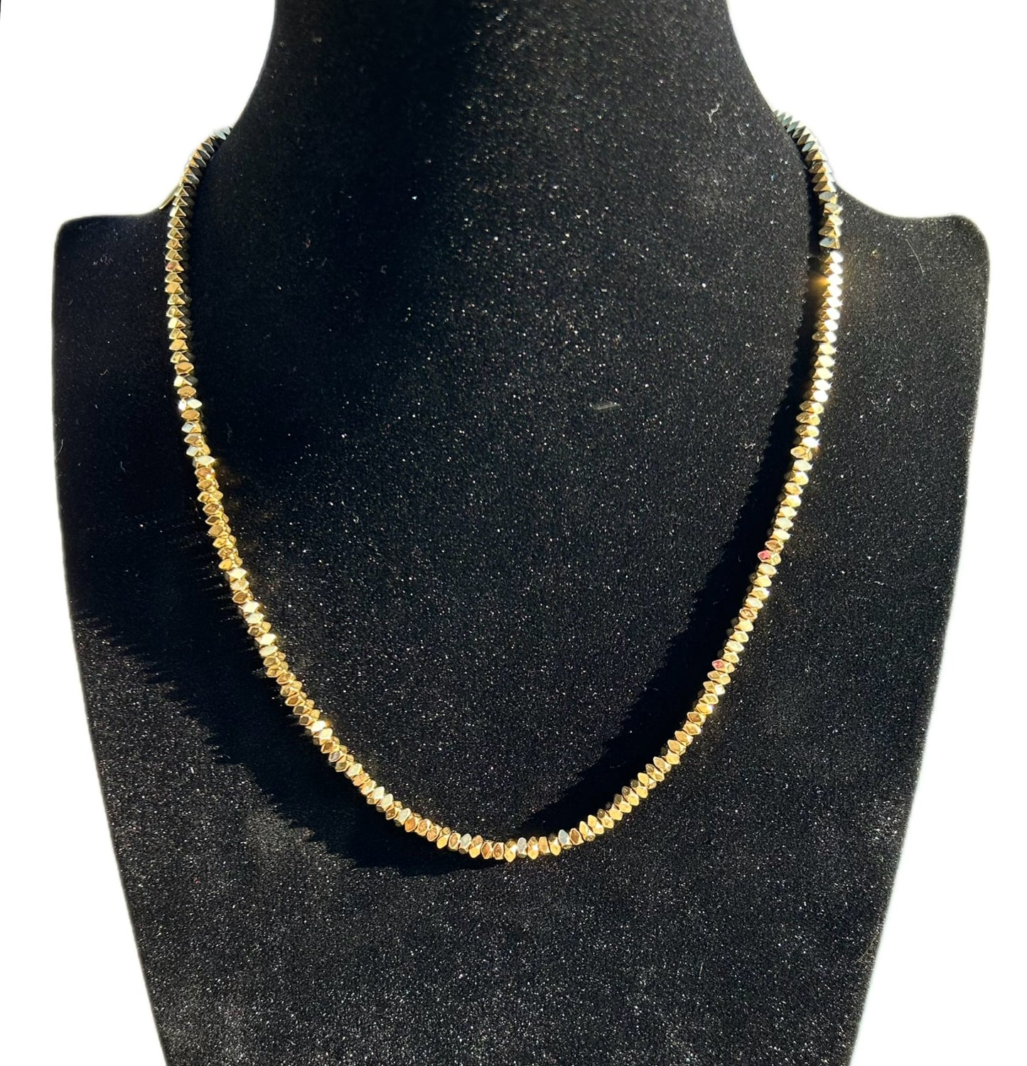 Collana shine in acciaio color oro