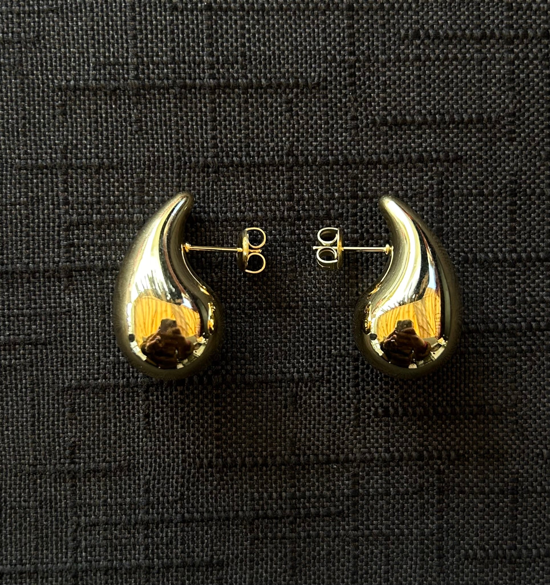 Andralok Orecchini A Goccia In Oro Giallo 9 Carati Con Cristalli – Fatti A Mano Nel Regno Unito, In Confezione Regalo, Misura 23x6,5 Mm
